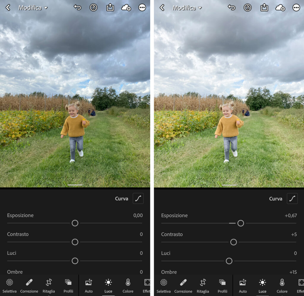 Come editare foto fon Lightroom