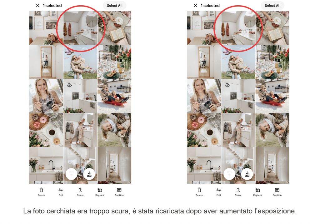 Profilo Instagram omogeneo