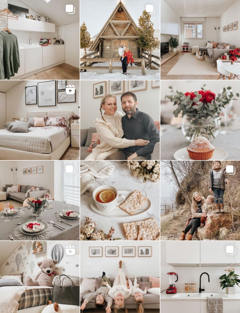 Profilo Instagram omogeneo